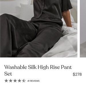 Lunya Washable Silk Pajama set size large